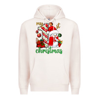 Pale Pink My 1st. Christmas with cute snowman Premium Hoodie - NancyCooperArtShop