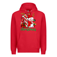 Red My 1st. Christmas with cute snowman Premium Hoodie - NancyCooperArtShop