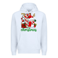 White My 1st. Christmas with cute snowman Premium Hoodie - NancyCooperArtShop
