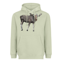 Matcha Moose Buck Deer Heavyweight Hoodie - LillyAllenDesigns