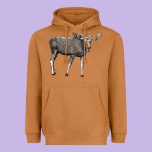 Moose Buck Deer Heavyweight Hoodie Designed By Lillyallendesigns