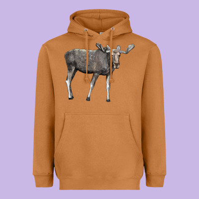 Moose Buck Deer Heavyweight Hoodie Designed By Lillyallendesigns