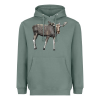 Sage Moose Buck Deer Heavyweight Hoodie - LillyAllenDesigns