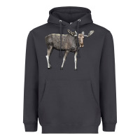 Smoke Moose Buck Deer Heavyweight Hoodie - LillyAllenDesigns