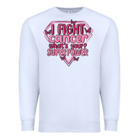 White i fight cancer whats your super power Premium Sweatshirt - MaliasSmallBusiness