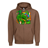 Chestnut st patricks lips with horseshoe rainbow and shamrocks Zipper Hoodie - AdoDesignShop