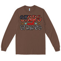 Chestnut stars and stripes Long Sleeve Tee - CowhideDigitalArt