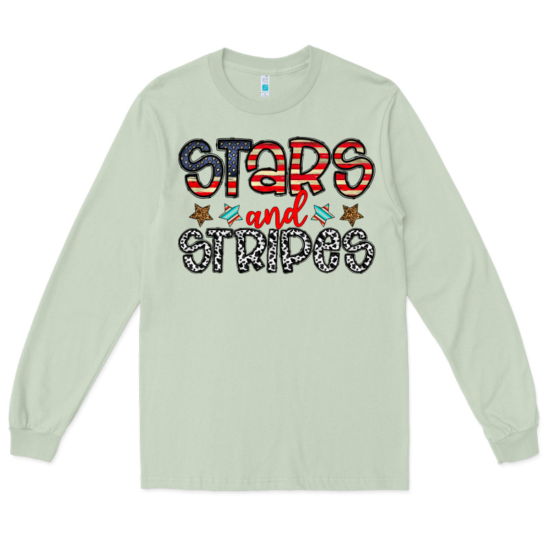 Stars And Stripes Long Sleeve Tee by CowhideDigitalArt | Teevron