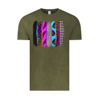 Vintage Olive race brushstrokes Vintage Tee - Zillion Design Studio