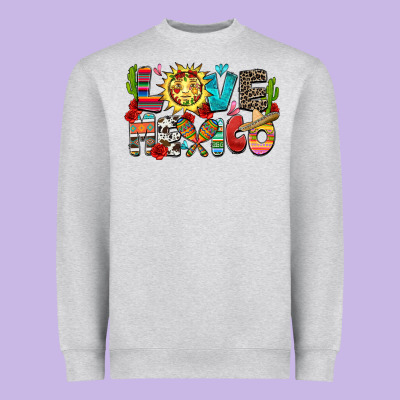 Love Mexico Heavyweight Sweatshirt Designed By Zillion Design Studio