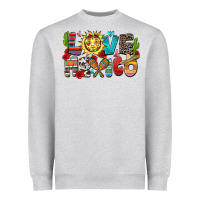 Heather Grey love mexico Heavyweight Sweatshirt - Zillion Design Studio