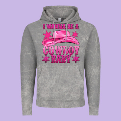 I Wanna Be A Cowboy Baby Vintage Hoodie Designed By Texasbilliewilder