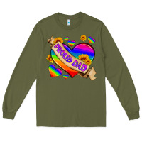 Army Green lgbtq proud dad Long Sleeve Tee - HRA Design Shop