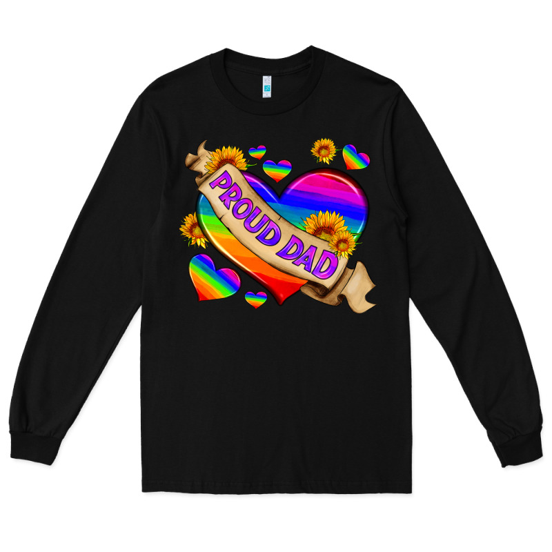Lgbtq Proud Dad Long Sleeve Tee by HRA Design Shop | Teevron
