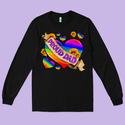 Lgbtq Proud Dad Long Sleeve Tee Designed By Hra Design Shop