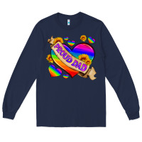 Navy lgbtq proud dad Long Sleeve Tee - HRA Design Shop