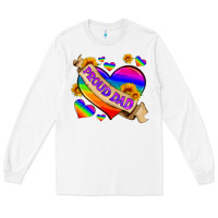 White lgbtq proud dad Long Sleeve Tee - HRA Design Shop