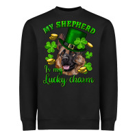 Black st.patrick's day my shepherd is my lucky charm Heavyweight Sweatshirt - RanaPortraitStore