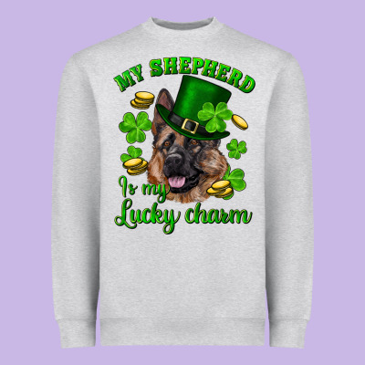 Heavyweight Sweatshirt st.patrick's day my shepherd is my lucky charm