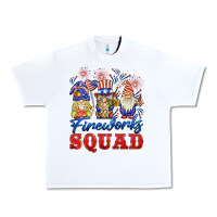 White fireworks squad Urban Heavy Tee - BarkalooDesign