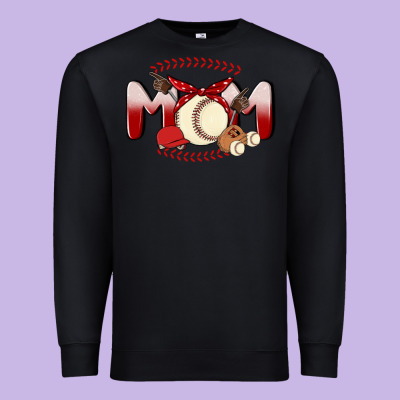 Baseball Mom Premium Sweatshirt Designed By Maliassmallbusiness