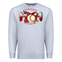 Heather Grey baseball mom Premium Sweatshirt - MaliasSmallBusiness