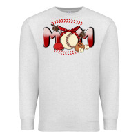 Oatmeal Heather baseball mom Premium Sweatshirt - MaliasSmallBusiness