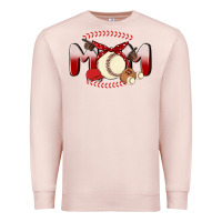Pale Pink baseball mom Premium Sweatshirt - MaliasSmallBusiness