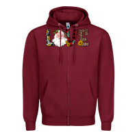 Burgundy love santa Zipper Hoodie - JahusDesignShop