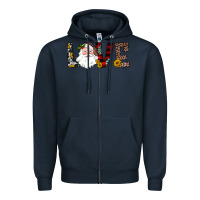 Navy love santa Zipper Hoodie - JahusDesignShop