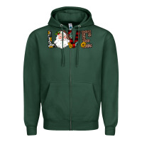 Sports Green love santa Zipper Hoodie - JahusDesignShop
