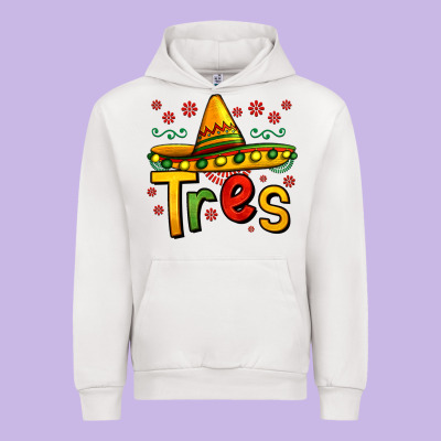 Tres My Third Mexican Birthday Urban Hoodie Designed By Jasminsmagicworld