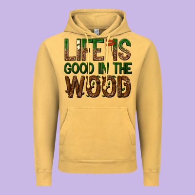 Life Is Good In The Wood Vintage Hoodie Designed By Texasbilliewilder