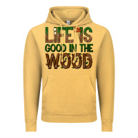 Vintage Mustard life is good in the wood Vintage Hoodie - texasbilliewilder