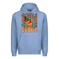 Colony Blue Gobble Gobble Gobble Premium Hoodie - MaliasSmallBusiness