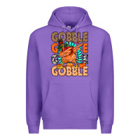 Purple Gobble Gobble Gobble Premium Hoodie - MaliasSmallBusiness
