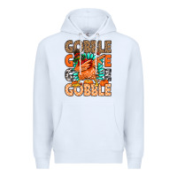 White Gobble Gobble Gobble Premium Hoodie - MaliasSmallBusiness