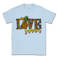 Dusty Blue love summer pinapple Classic Tee - CowhideDigitalArt