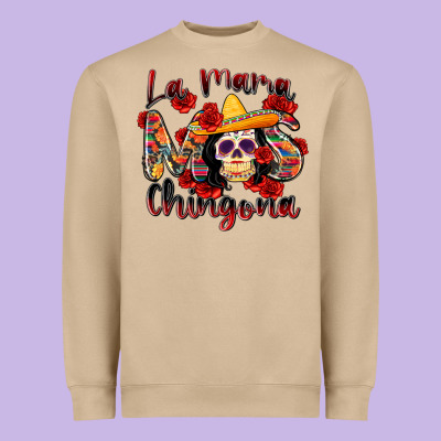 La Mama Mas Chingona Heavyweight Sweatshirt Designed By Zillion Design Studio