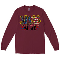 Burgundy usa yall Long Sleeve Tee - RacoonDesign
