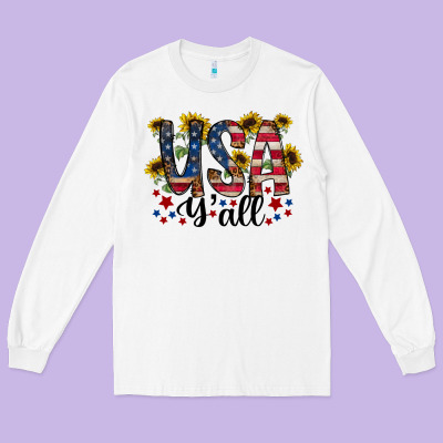 Usa Yall Long Sleeve Tee Designed By Racoondesign