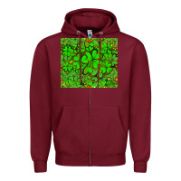 Burgundy shamrock bomb Zipper Hoodie - AdoDesignShop