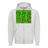 Dove Grey shamrock bomb Zipper Hoodie - AdoDesignShop