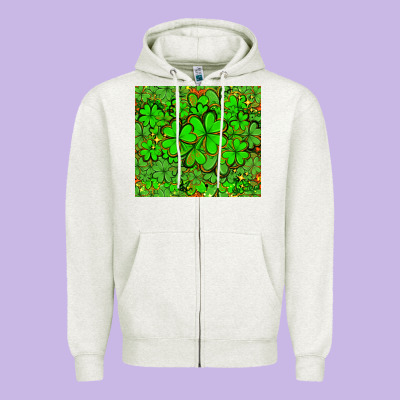 Shamrock Bomb Zipper Hoodie Designed By Adodesignshop