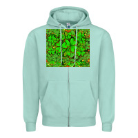 Seafoam shamrock bomb Zipper Hoodie - AdoDesignShop