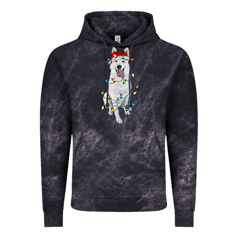 Christmas White Shepherd With Christmas Lights Vintage Hoodie by RanaPortraitStore | Teevron