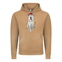Vintage Camel Christmas White Shepherd With Christmas Lights Vintage Hoodie - RanaPortraitStore
