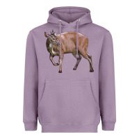 Lavender Red Brocket Buck Deer Heavyweight Hoodie - LillyAllenDesigns