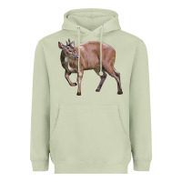 Matcha Red Brocket Buck Deer Heavyweight Hoodie - LillyAllenDesigns