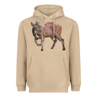 Mushroom Red Brocket Buck Deer Heavyweight Hoodie - LillyAllenDesigns